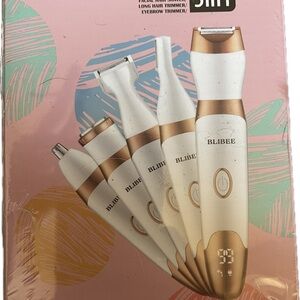 NWT! BLIBEE White & Gold Personal Grooming Trimmer Set